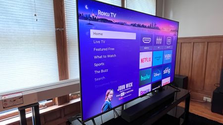 Roku Plus Series TV shown at side angle