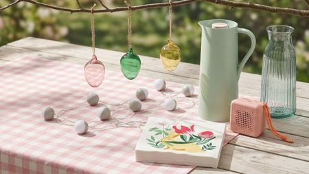 Ikea Easter collection table outside