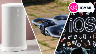 The Sonos Play, DJI Avata 360, and iOS logo